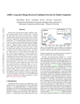 LRRU: Long-short Range Recurrent Updating Networks for Depth Completion