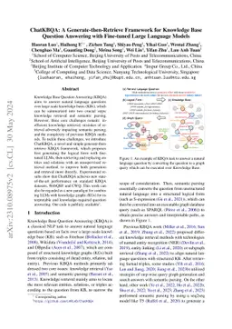 ChatKBQA: A Generate-then-Retrieve Framework for Knowledge Base Question
  Answering with Fine-tuned Large Language Models