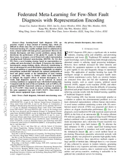 Federated Meta-Learning for Few-Shot Fault Diagnosis with Representation
  Encoding