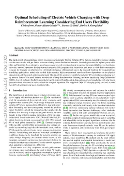 Optimal Scheduling of Electric Vehicle Charging with Deep Reinforcement
  Learning considering End Users Flexibility