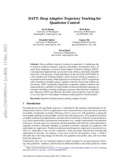 DATT: Deep Adaptive Trajectory Tracking for Quadrotor Control