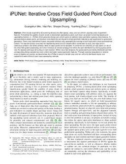 iPUNet:Iterative Cross Field Guided Point Cloud Upsampling