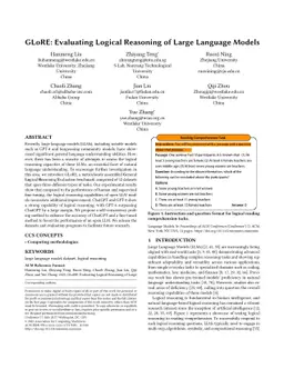 GLoRE: Evaluating Logical Reasoning of Large Language Models