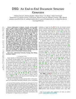DSG: An End-to-End Document Structure Generator