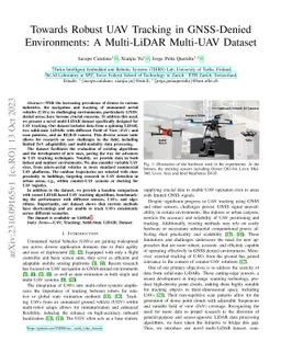 Towards Robust UAV Tracking in GNSS-Denied Environments: A Multi-LiDAR
  Multi-UAV Dataset