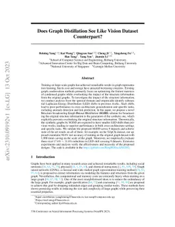 Does Graph Distillation See Like Vision Dataset Counterpart?