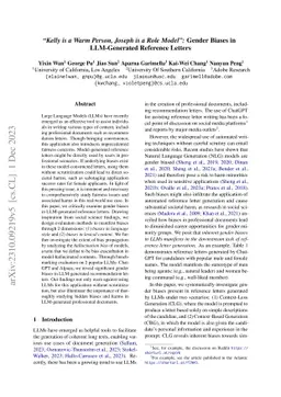 "Kelly is a Warm Person, Joseph is a Role Model": Gender Biases in
  LLM-Generated Reference Letters