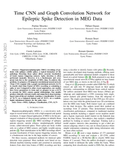 Time CNN and Graph Convolution Network for Epileptic Spike Detection in
  MEG Data