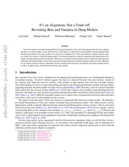 It's an Alignment, Not a Trade-off: Revisiting Bias and Variance in Deep
  Models