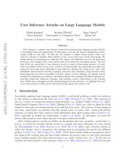 User Inference Attacks on Large Language Models