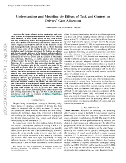 Understanding and Modeling the Effects of Task and Context on Drivers'
  Gaze Allocation