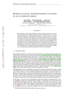 Retro-fallback: retrosynthetic planning in an uncertain world