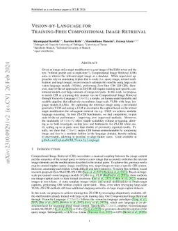 Vision-by-Language for Training-Free Compositional Image Retrieval