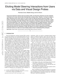 Eliciting Model Steering Interactions from Users via Data and Visual
  Design Probes