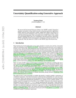 Uncertainty Quantification using Generative Approach