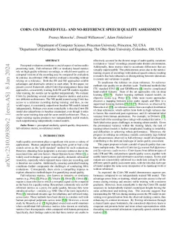 CORN: Co-Trained Full- And No-Reference Speech Quality Assessment