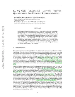 LL-VQ-VAE: Learnable Lattice Vector-Quantization For Efficient
  Representations