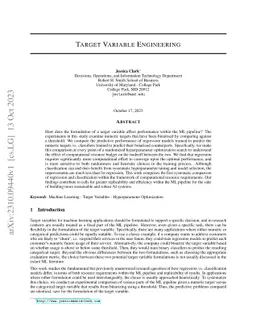 Target Variable Engineering