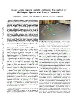 Energy-Aware Ergodic Search: Continuous Exploration for Multi-Agent
  Systems with Battery Constraints