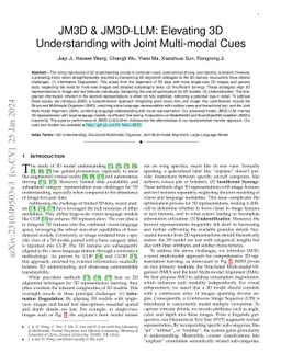 JM3D & JM3D-LLM: Elevating 3D Understanding with Joint Multi-modal Cues