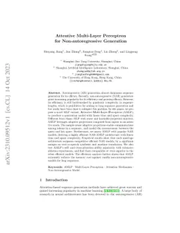 Attentive Multi-Layer Perceptron for Non-autoregressive Generation