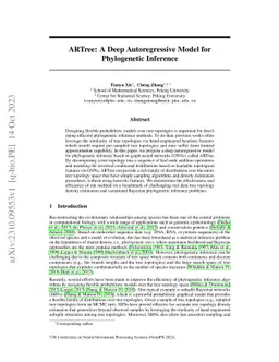 ARTree: A Deep Autoregressive Model for Phylogenetic Inference