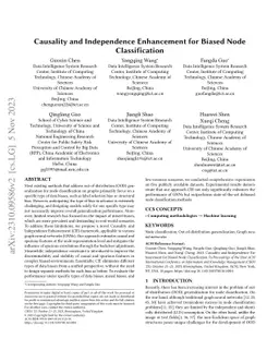Causality and Independence Enhancement for Biased Node Classification