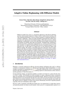 Adaptive Online Replanning with Diffusion Models