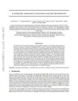 Landslide Topology Uncovers Failure Movements