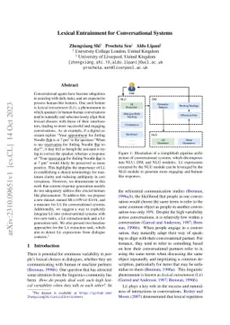 Lexical Entrainment for Conversational Systems