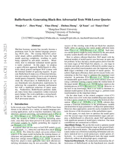 BufferSearch: Generating Black-Box Adversarial Texts With Lower Queries