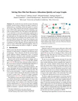 Solving Max-Min Fair Resource Allocations Quickly on Large Graphs
