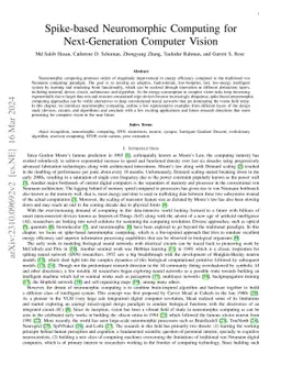 Spike-based Neuromorphic Computing for Next-Generation Computer Vision