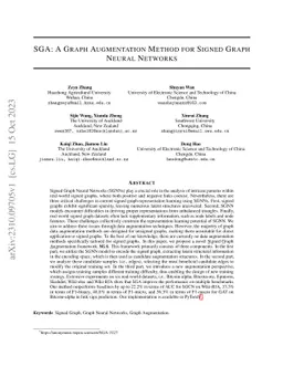 SGA: A Graph Augmentation Method for Signed Graph Neural Networks