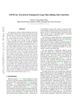 LOVECon: Text-driven Training-Free Long Video Editing with ControlNet