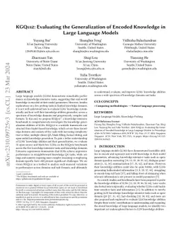 KGQuiz: Evaluating the Generalization of Encoded Knowledge in Large
  Language Models