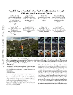 FuseSR: Super Resolution for Real-time Rendering through Efficient
  Multi-resolution Fusion