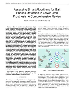 Assessing Smart Algorithms for Gait Phases Detection in Lower Limb
  Prosthesis: A Comprehensive Review