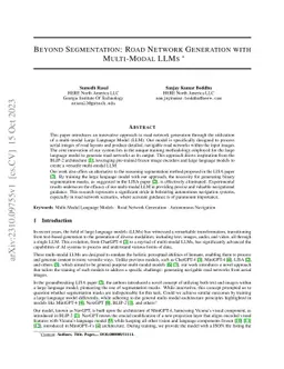 Beyond Segmentation: Road Network Generation with Multi-Modal LLMs
