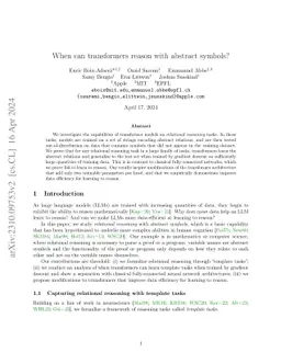 When can transformers reason with abstract symbols?