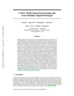 CAPro: Webly Supervised Learning with Cross-Modality Aligned Prototypes