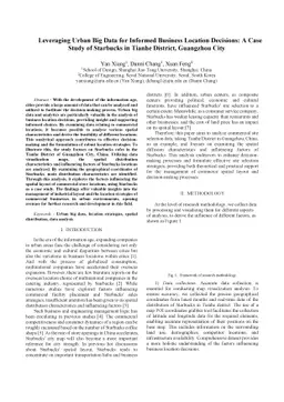 Leveraging Urban Big Data for Informed Business Location Decisions: A
  Case Study of Starbucks in Tianhe District, Guangzhou City