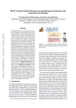 RSVP: Customer Intent Detection via Agent Response Contrastive and
  Generative Pre-Training