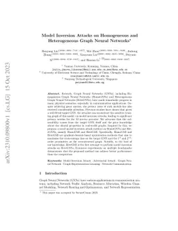 Model Inversion Attacks on Homogeneous and Heterogeneous Graph Neural
  Networks