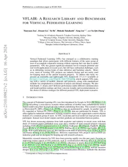 VFLAIR: A Research Library and Benchmark for Vertical Federated Learning