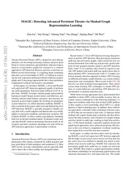 MAGIC: Detecting Advanced Persistent Threats via Masked Graph
  Representation Learning