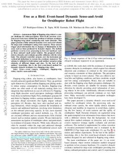 Free as a Bird: Event-based Dynamic Sense-and-Avoid for Ornithopter
  Robot Flight