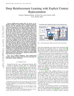 Deep Reinforcement Learning with Explicit Context Representation