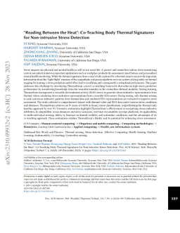 "Reading Between the Heat": Co-Teaching Body Thermal Signatures for
  Non-intrusive Stress Detection