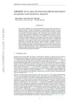 AMAGO: Scalable In-Context Reinforcement Learning for Adaptive Agents